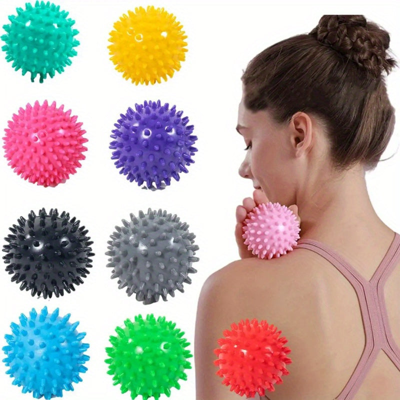 Colorful PVC Spiky Massage Balls for Deep Tissue Massage: Stress, and Muscle Soreness - Hard and Durable