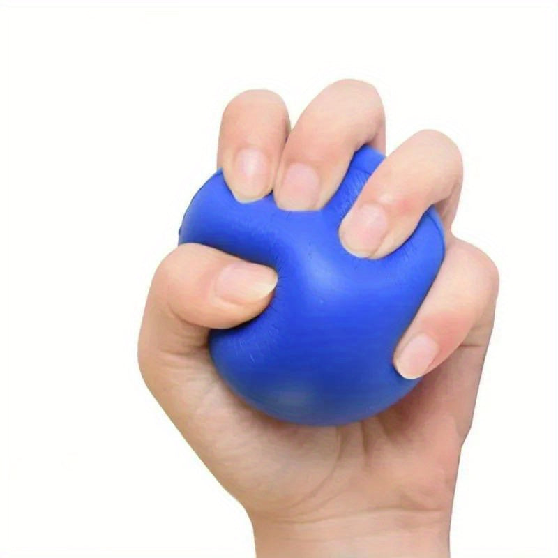1pc Silicone High-Elastic Grip Ball - Blue Finger Strengthening & Muscle Training Exerciser, Hand Massage Squeeze for Improved Dexterity and Flexibilit