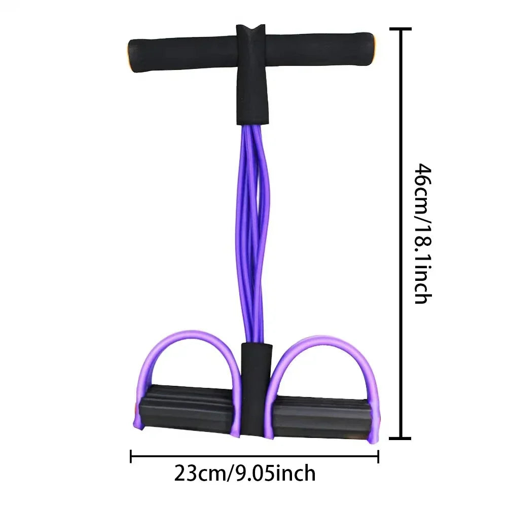 6-Tube Yoga Exercise Band Pedal Puller Band Elastic Pull Rope Flexipull Weerstandstrainer Resistance Bands for Abdomen Wais H4R6