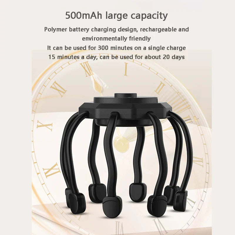 Electric Head Massager Scalp Hair Growth Head Relax Stress Relief Head Scratcher Scalp Stimulation Massage Claw Health Care