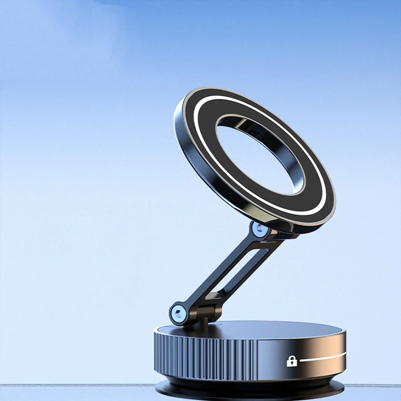 Super Strong Vacuum Suction Cup Magnetic Phone Holder 360° Rotatable Adjustable Foldable Car Phone Stand