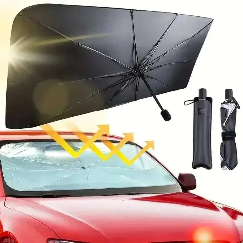 1PC Car windshield sunshade umbrella, protecting the dashboard from sunlight, foldable suitable for various cars