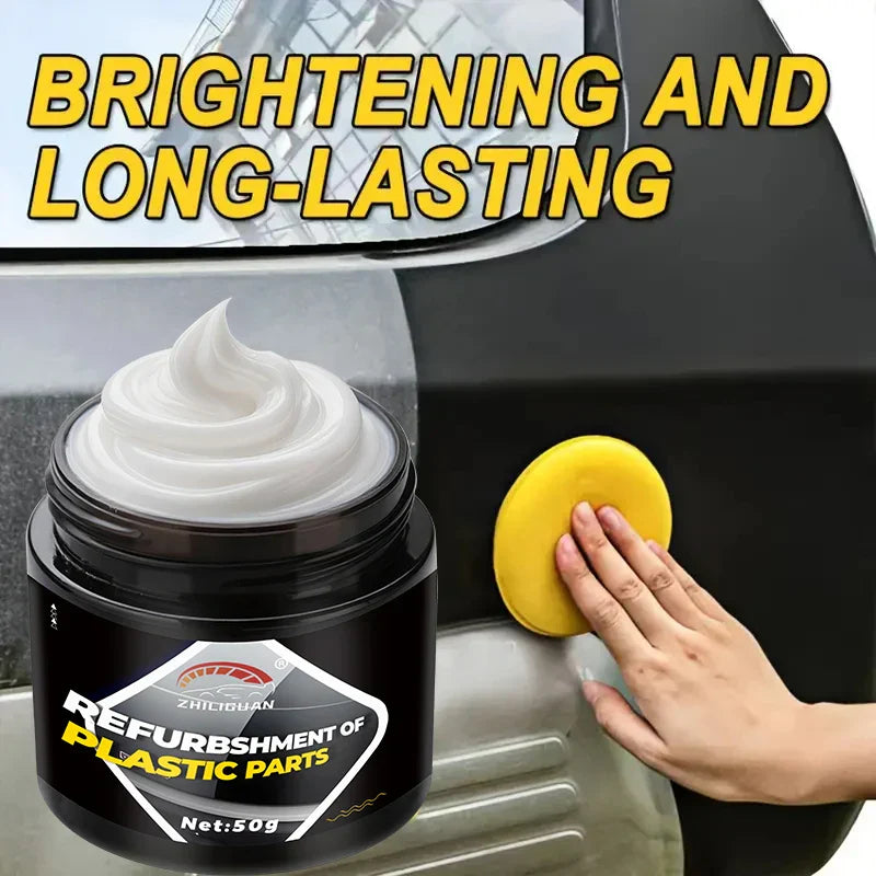 Car Restoration Kit: Black Interior Wax, Dashboard, Plastic, Tire, Seat Conditioner, Exterior Plastic Refurbishing Cream | Inter