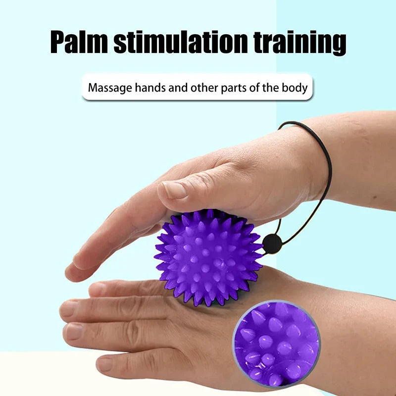 1PC Hand & Foot Relaxation Massage Ball; Soft Thorn Grip Enhancing Rehabilitation Tool