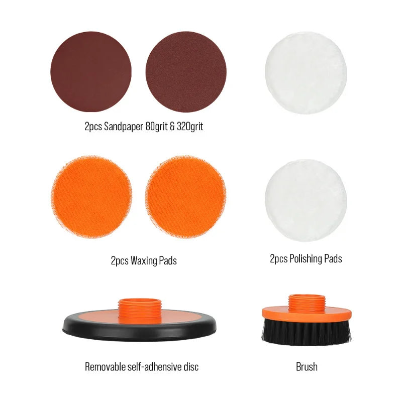 100W/148W Wireless Waxing Machine Car Polisher Machine Mini Wireless Electric Polishing Machine Paint Surfaces Floor Repair Tool