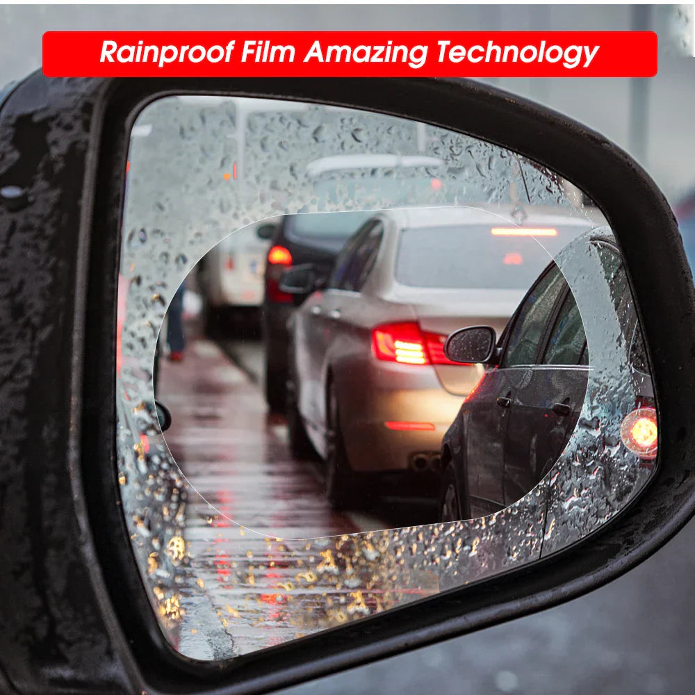 Car Rainproof Film Auto Rearview Mirror Rainproof Anti Fog Film Car Window Clear Film Windproof Protective for Motorcycle Mirror