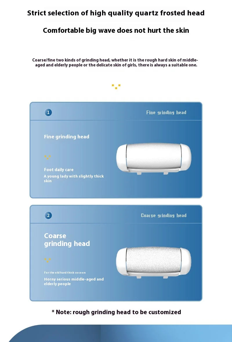 Electric foot grinder, rechargeable foot repair tool, dead skin and calluses polishing machine, exfoliating polishing machine
