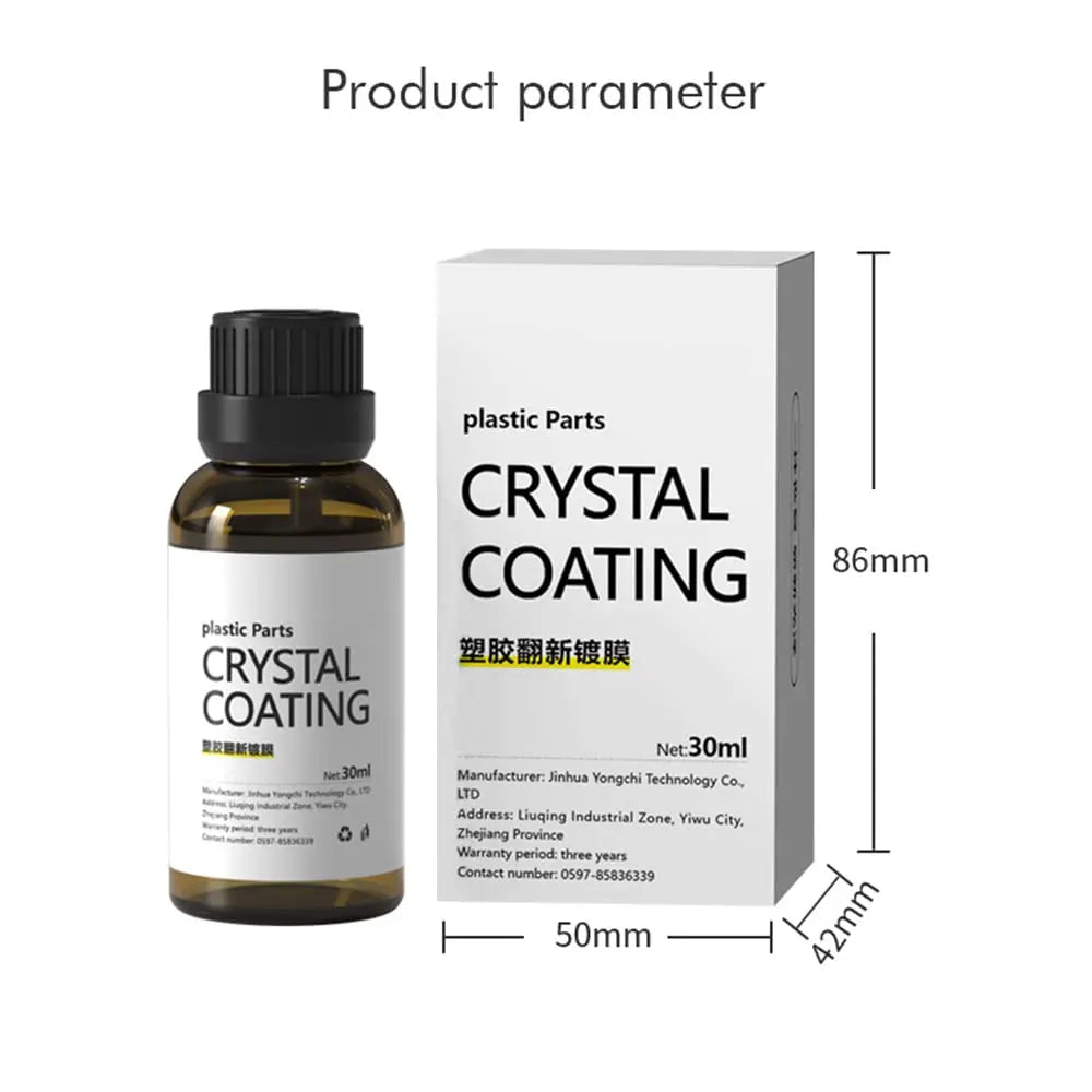 Car Plastic Exterior Recovery Renovator Trim Long-lasting Cleaner Agent Restorer Restoration востановитель пластика For Auto