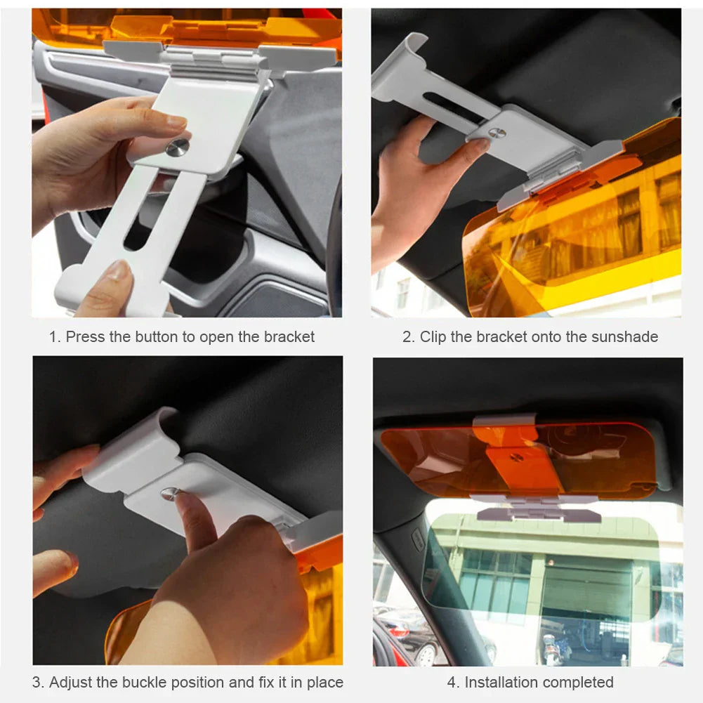 Car Sun Visor Polarized Anti Glare Sun Visor Extender Anti-Dazzle UV Blocking Sunshade HD Night Vision Driving Goggle Sun Shade