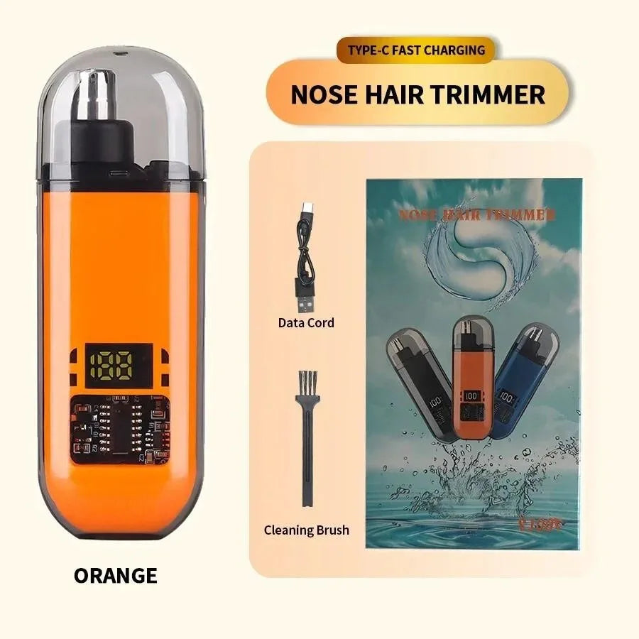 Rechargeable Nose Hair Trimmer Clipper USB Charging Dual-Edge Blades Electric Portable Men Mini Nose Hair Trimmer Face Care Kit