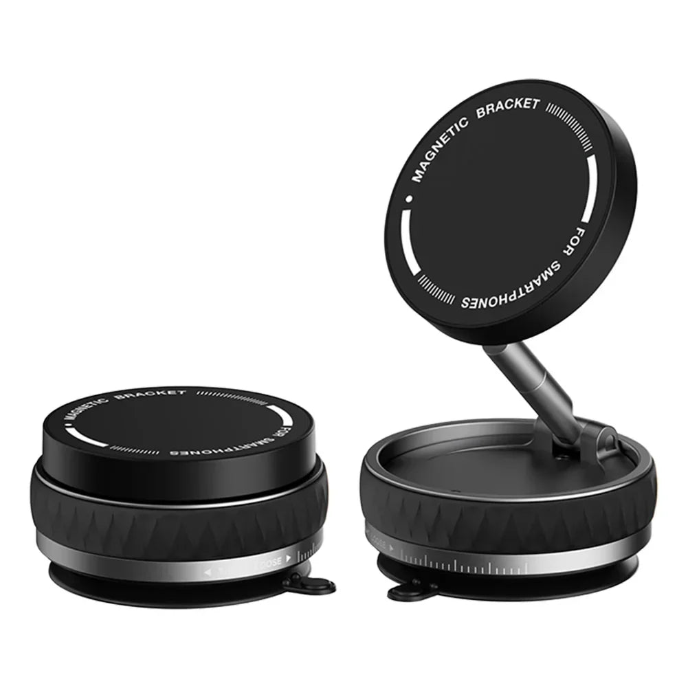 Car Magnetic Vacuum Phone Holder 360° Swivel Wireless Charging Bracket Dashboard Support GPS in Car For iPhone 15 14 13 Huawei