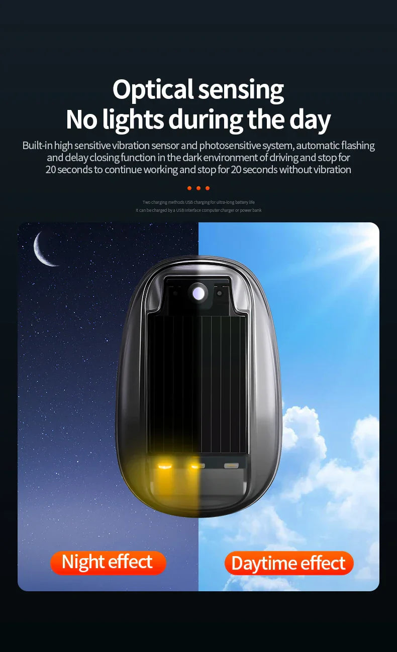 Solar Car Roof Strobe Light With Remote Control Cab Signal Lamp Wireless No Punch LED Truck Pickup Truck Roof Warning Lights