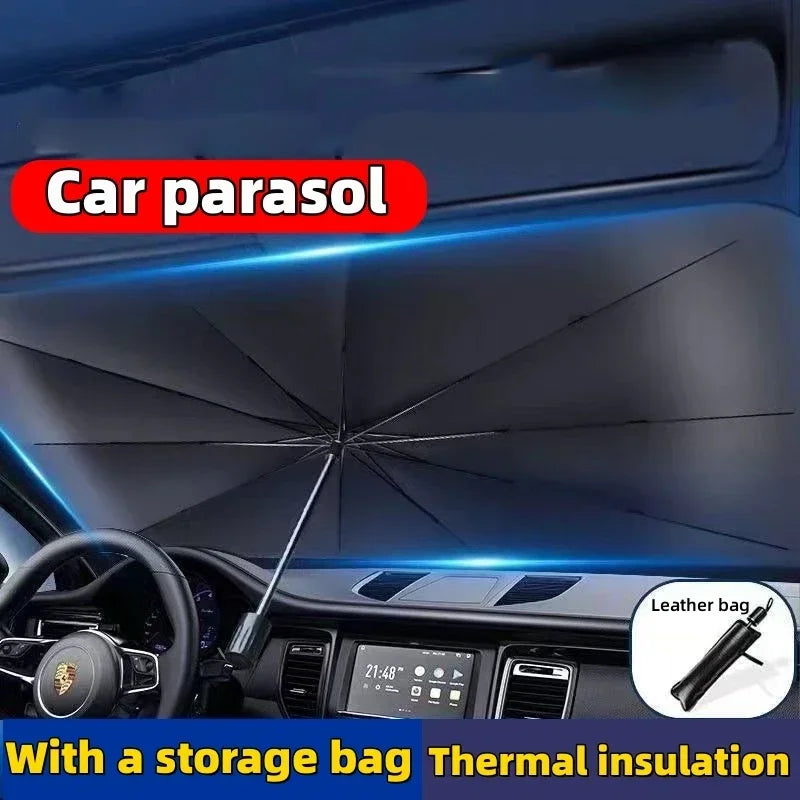 1PC Car windshield sunshade umbrella, protecting the dashboard from sunlight, foldable suitable for various cars