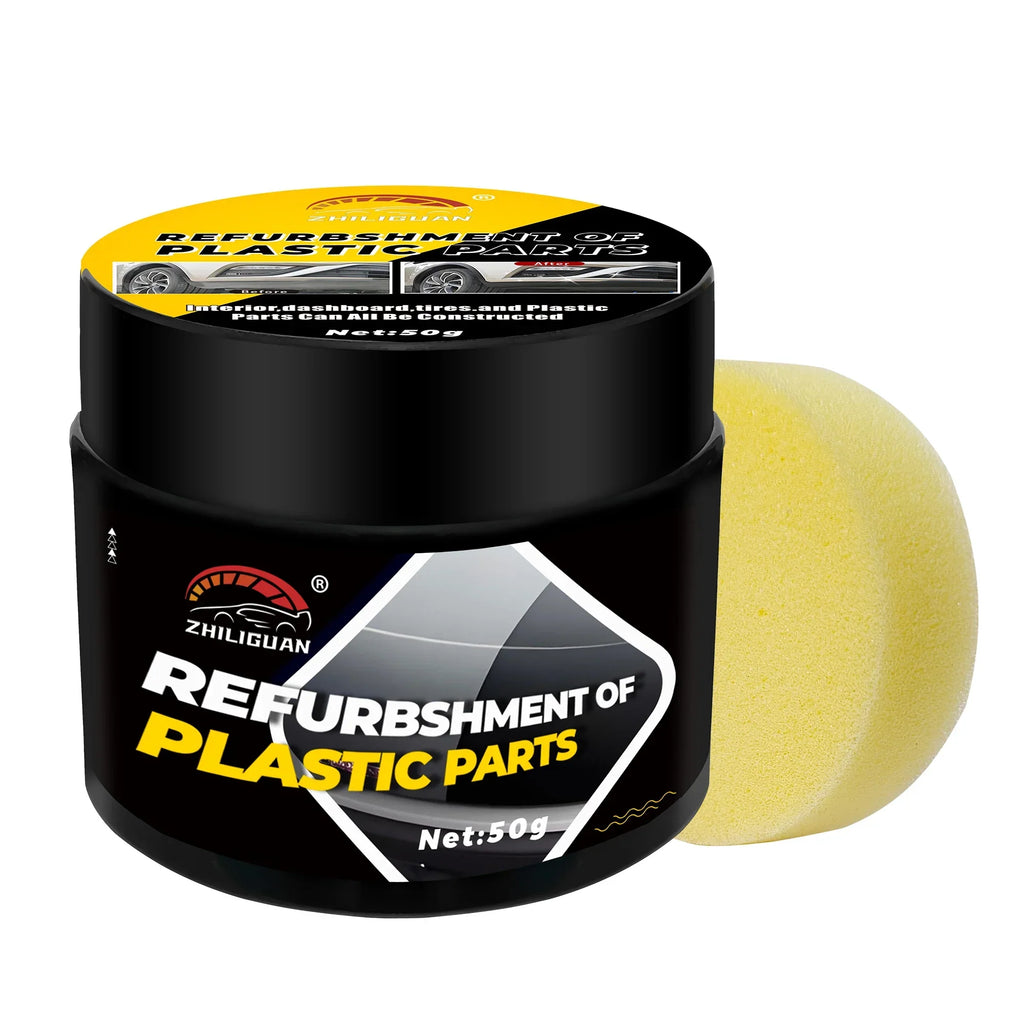 Car Restoration Kit: Black Interior Wax, Dashboard, Plastic, Tire, Seat Conditioner, Exterior Plastic Refurbishing Cream | Inter