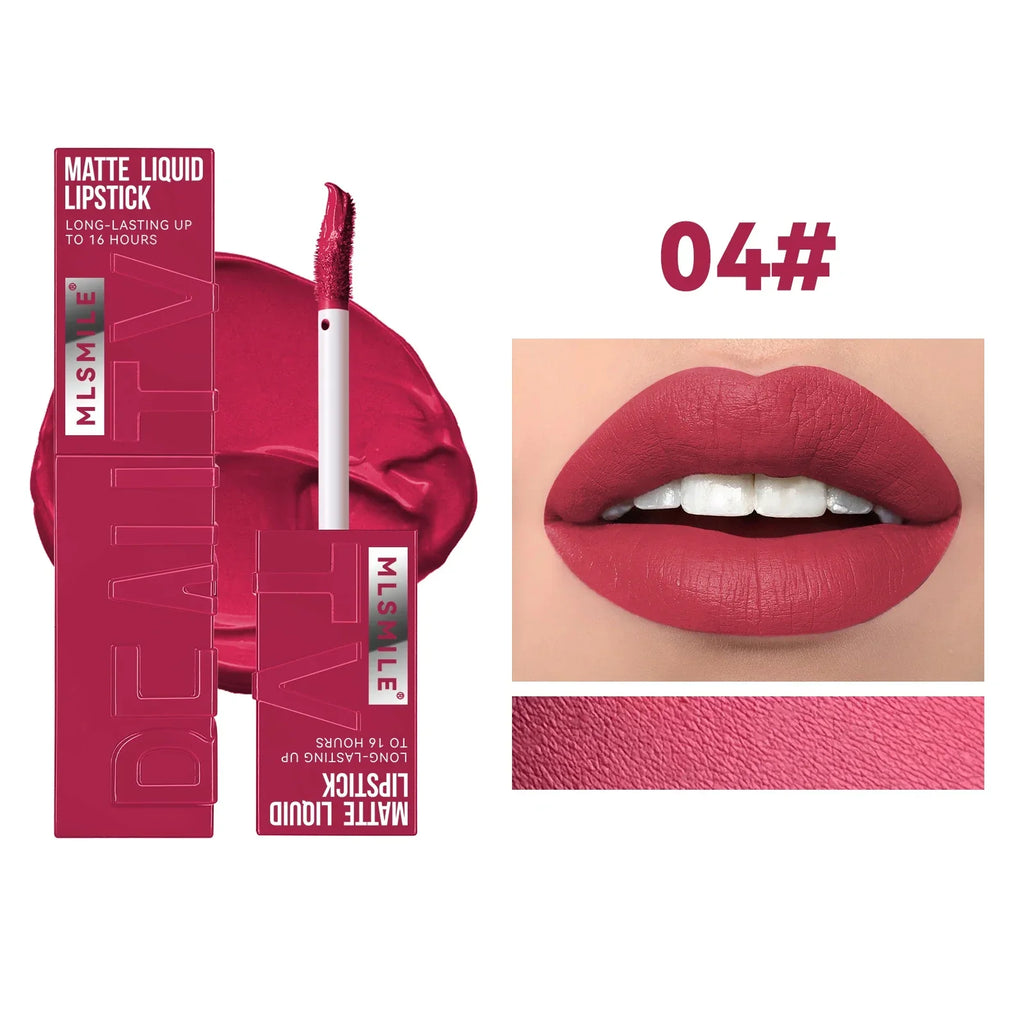 Long-Lasting Non-Stick Cup Velvet Mist Liquid Matte Lip Gloss Lipstick Waterproof Easy Color Improve Complexion Gifts