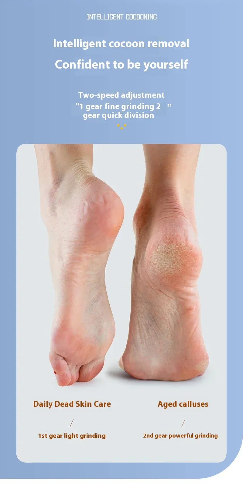 Electric foot grinder, rechargeable foot repair tool, dead skin and calluses polishing machine, exfoliating polishing machine