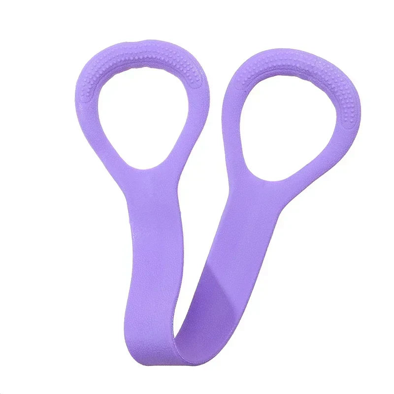 1PCS Fitness Stretching Belt With 8 Shaped Puller Arm Back Training Elastic Rope Yoga Auxiliary Exercise Equipment Home Female