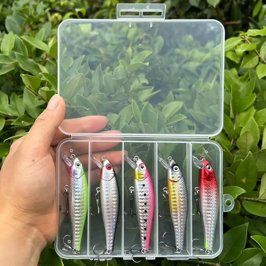 5pcs/box 8.5cm/9.2g Premium Sinking Minnow Jerkbait Fishing Lures Lifelike Wobbler Swimbait for Effective Bass, Pike Hard Bait