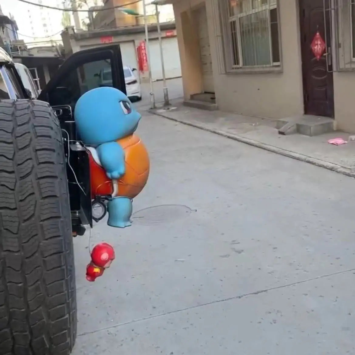 Pokemon Squirtle Water Spraying Toy Big Size Cute Jenny Turtle Car Accessory Popular Anime Model Hand Figure Collectible