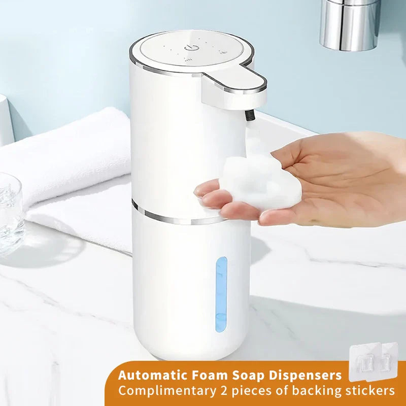 New Wall Mounted Automatic Soap Dispenser Foam Smart Hand Washing Machine 300ml Liquid Rechargeable Bathroom Induction Sensor