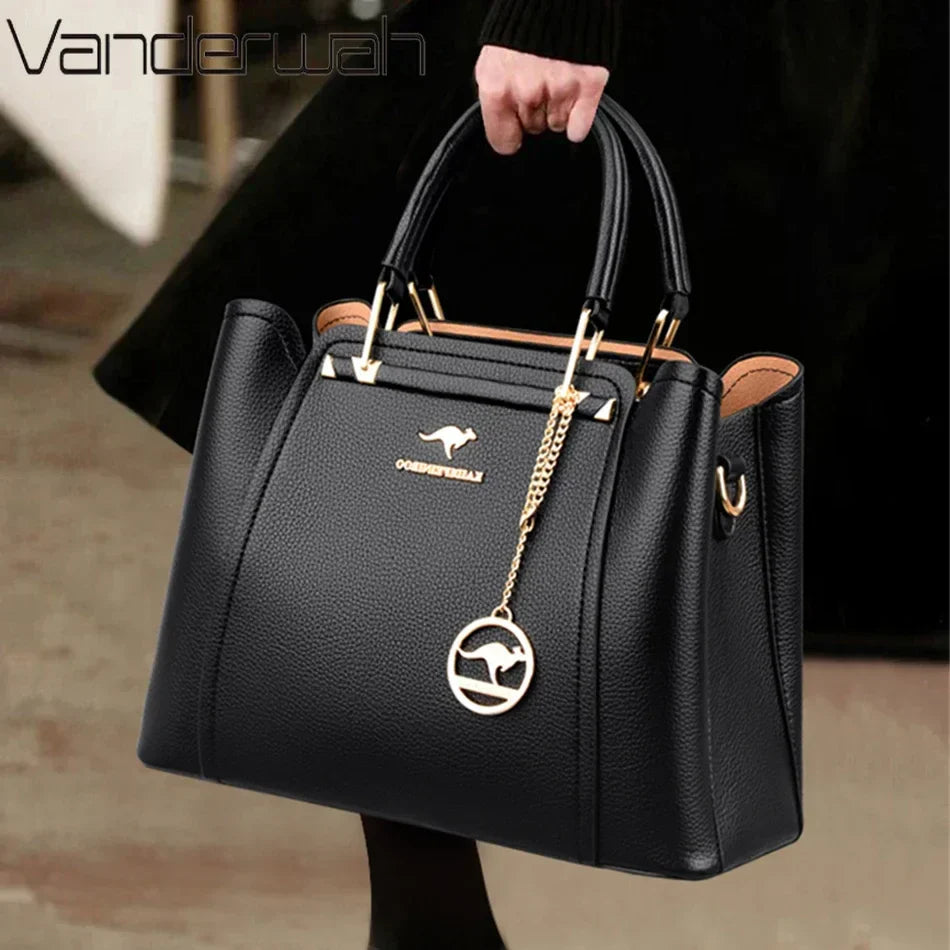 2025 Luxury Women Designer 3 Layers Shoulder Crossbody Sac Ladies Large Capacity Leather Handbags Shopper Brand Messenger Totes