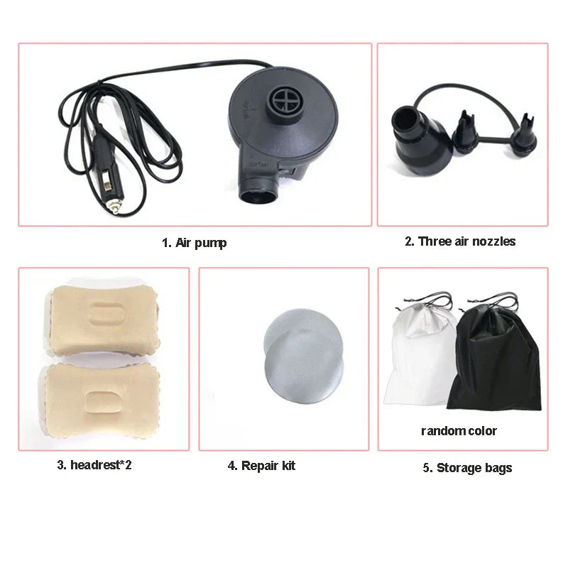 Car Travel Bed Automatic Air Mattress Sleeping Pad Inflatable BackSeat Bed Outdoor Cushions Camping Sofa Bed Accessories for Car