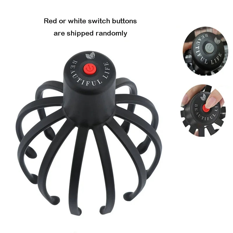 Electric Head Massager Scalp Hair Growth Head Relax Stress Relief Head Scratcher Scalp Stimulation Massage Claw Health Care