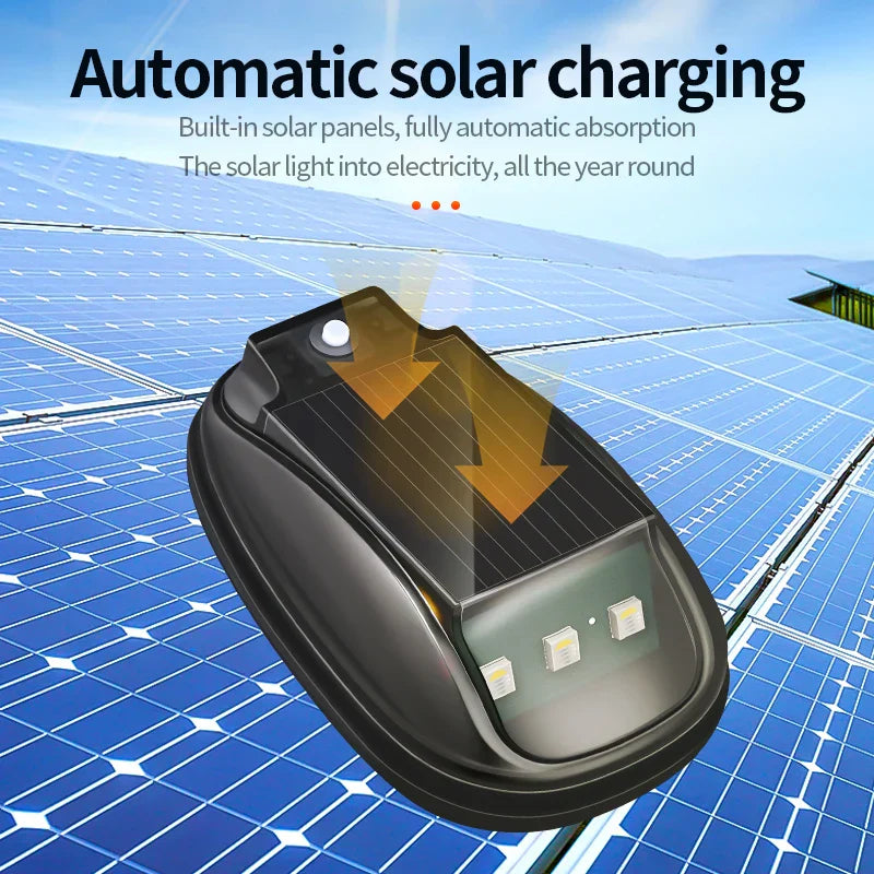 Solar Car Roof Strobe Light With Remote Control Cab Signal Lamp Wireless No Punch LED Truck Pickup Truck Roof Warning Lights