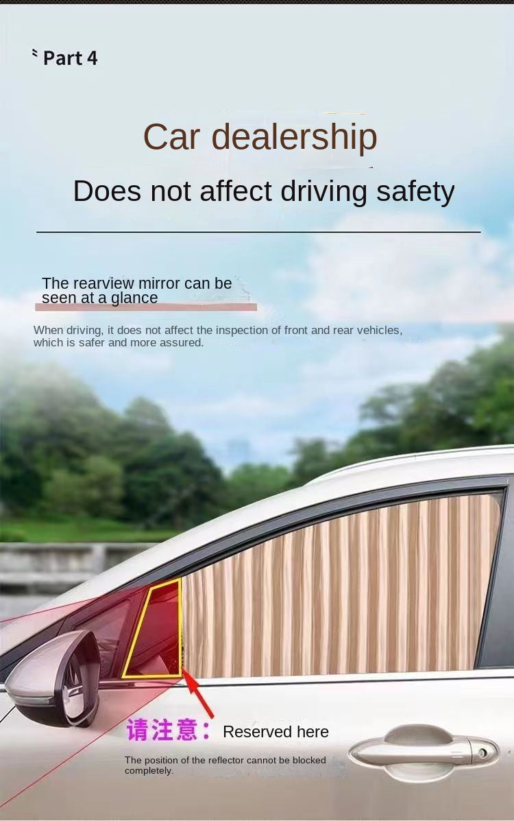 4pcs Car Sunshade Magnetic Side Window Curtain Auto Window Sun Shade Privacy Sun UV Protection Window Shield Car Interior Access