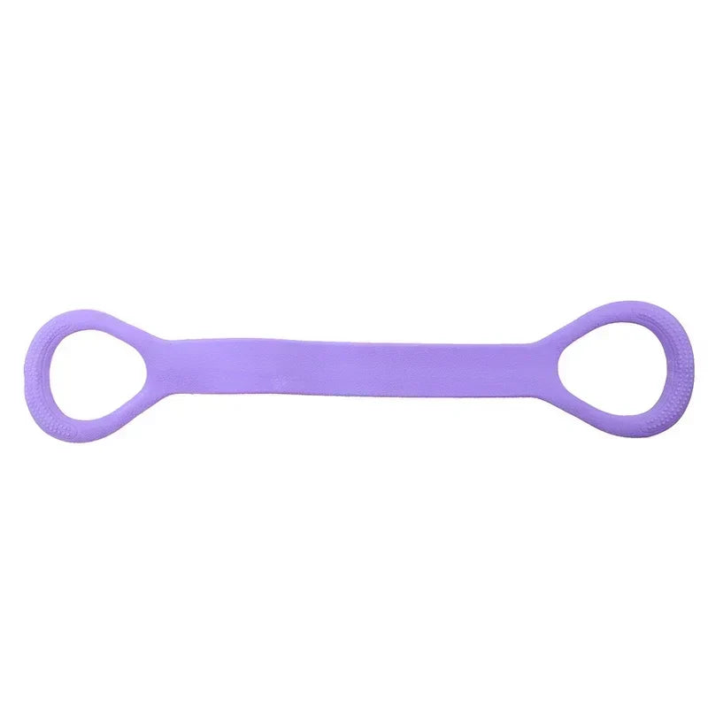 1PCS Fitness Stretching Belt With 8 Shaped Puller Arm Back Training Elastic Rope Yoga Auxiliary Exercise Equipment Home Female