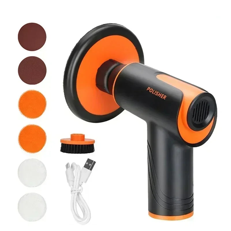 100W/148W Wireless Waxing Machine Car Polisher Machine Mini Wireless Electric Polishing Machine Paint Surfaces Floor Repair Tool