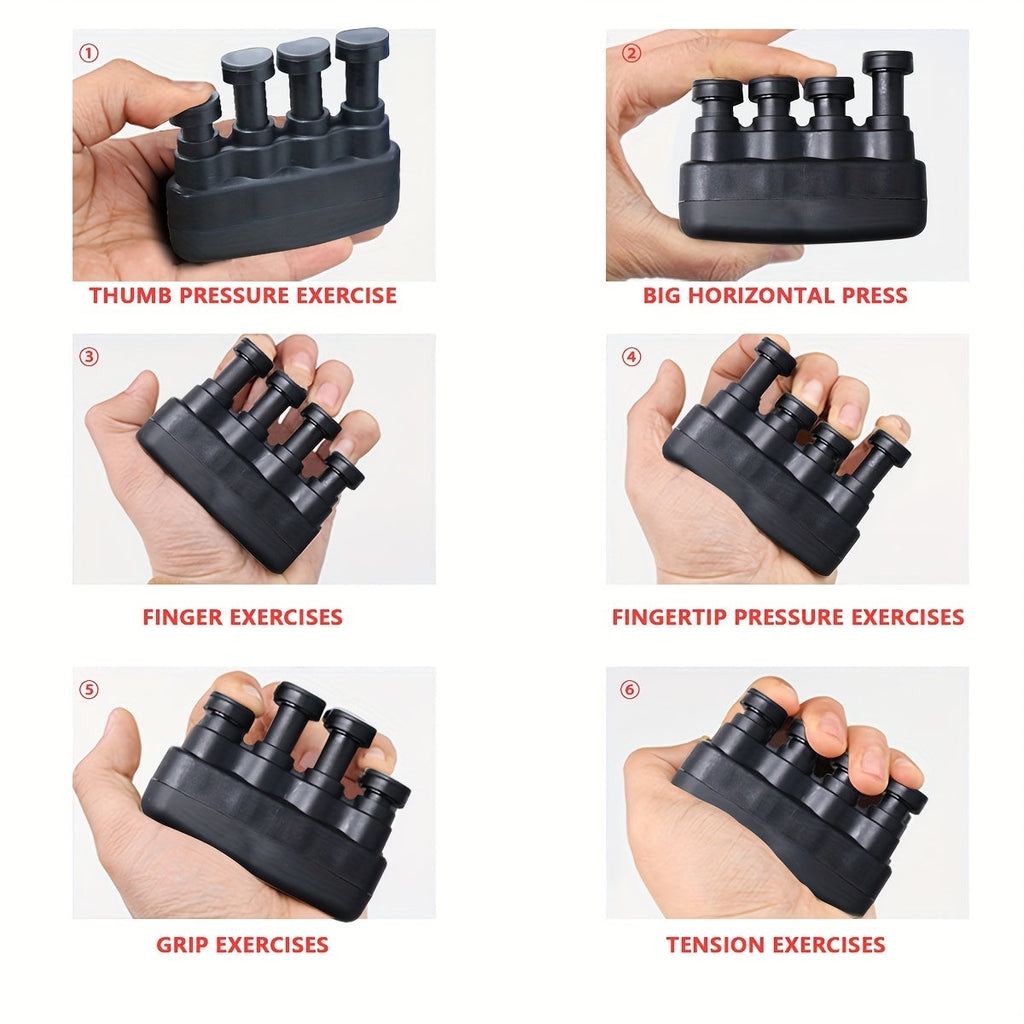 TIT COOPOPE Finger Exerciser, Finger Strengthener, Grip Strength Trainer, Guitar Finger Strength Trainer, and Training Device, 2023 New Grip Strength Trainer, Material: PP (Polypropylene), Uncharged, Please Refer To The SKU,