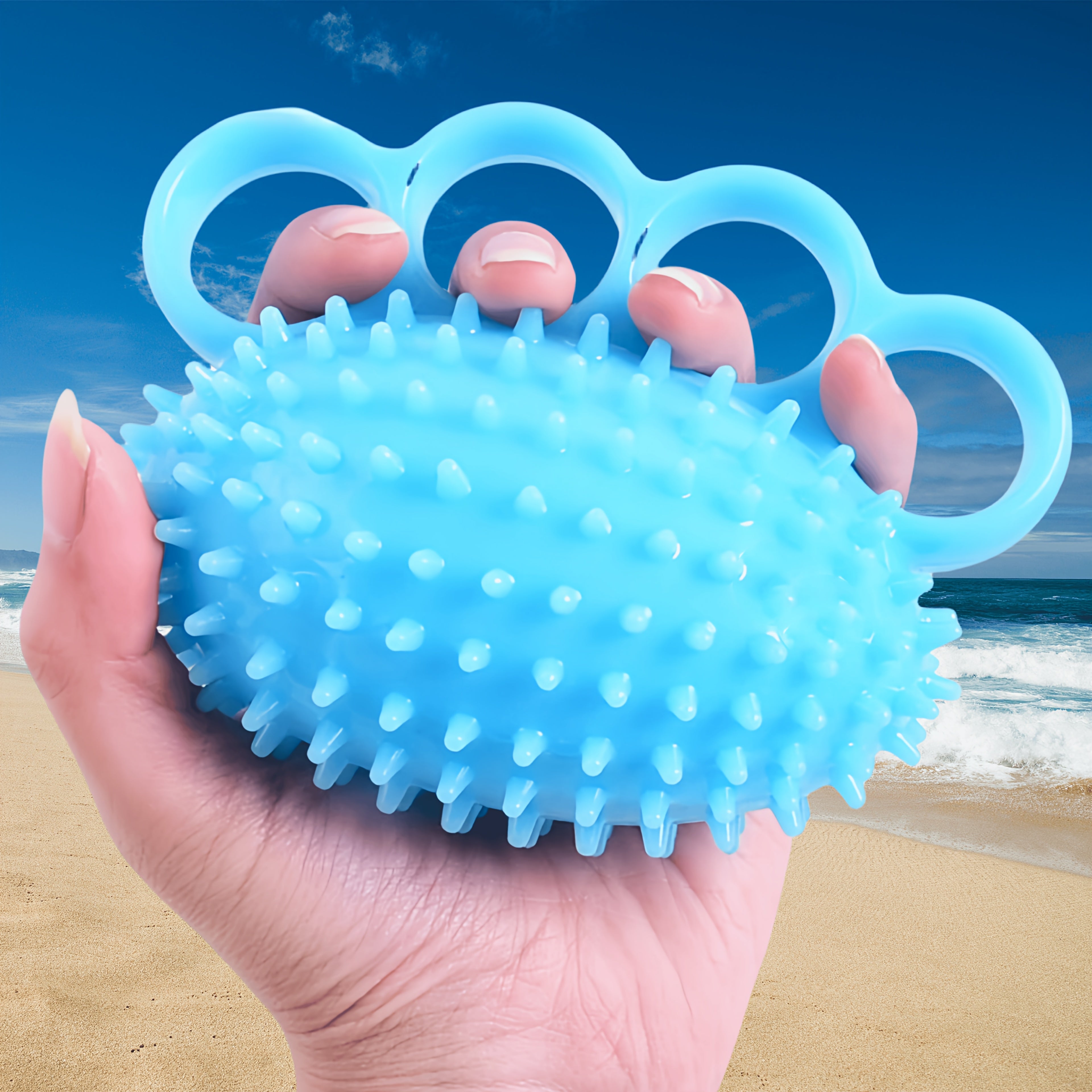 TPU Hand Grip Strengthener, Finger Exerciser, Strength Training Grip Trainer, Uncharged, Durable Exercise Equipment for Improved Hand Strength - Available in Yellow, Blue, Pink